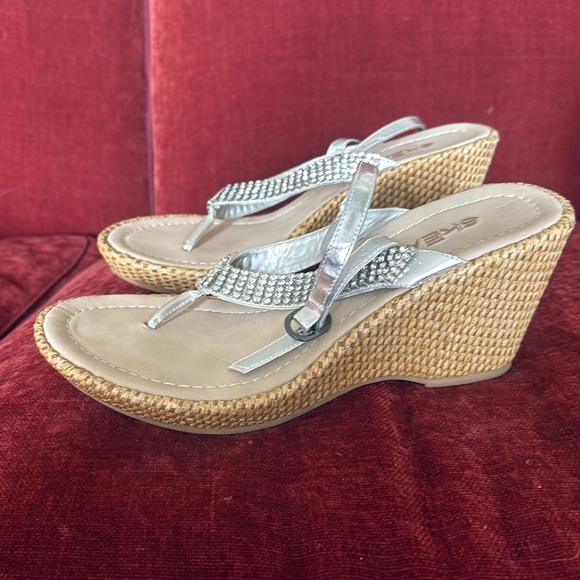 Silver Rhinestone Sandals - Picture 2 of 6